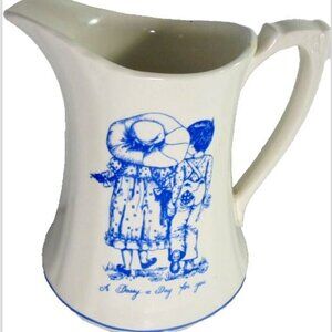 Vintage Alfred Meakin Bachman's Pitcher England Country Village "A Daisy A Day"